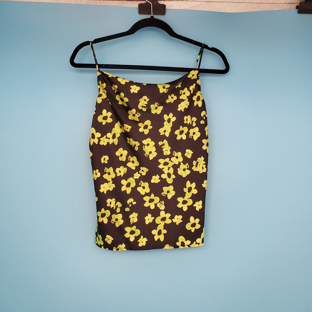 WAYF Cami Blouse Size Small Floral Cowl Neck